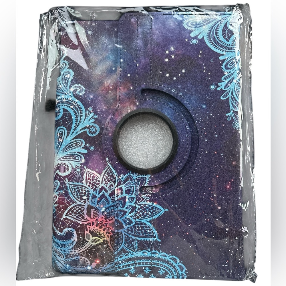 Rotating Case For IPad 9.5” In Galaxy Flower - Picture 2 of 4